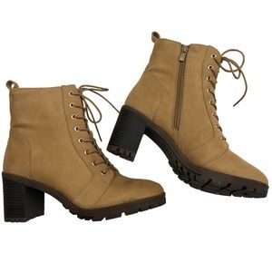 🆕 Faux Suede Lace Up Zipper Booties